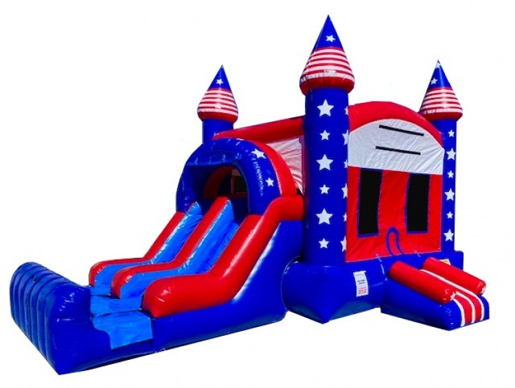 bounce house and water slide in Tulsa
